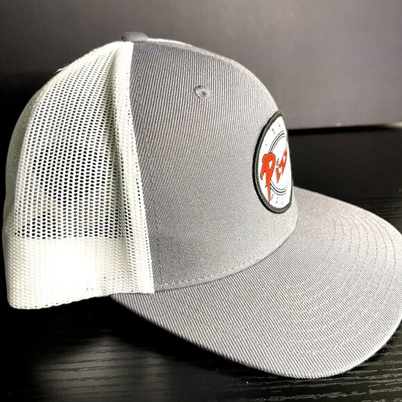 The Pizza Factory Trucker Hat By Richardson Style 511 Gray & White Mesh Snapback - Picture 3 of 8